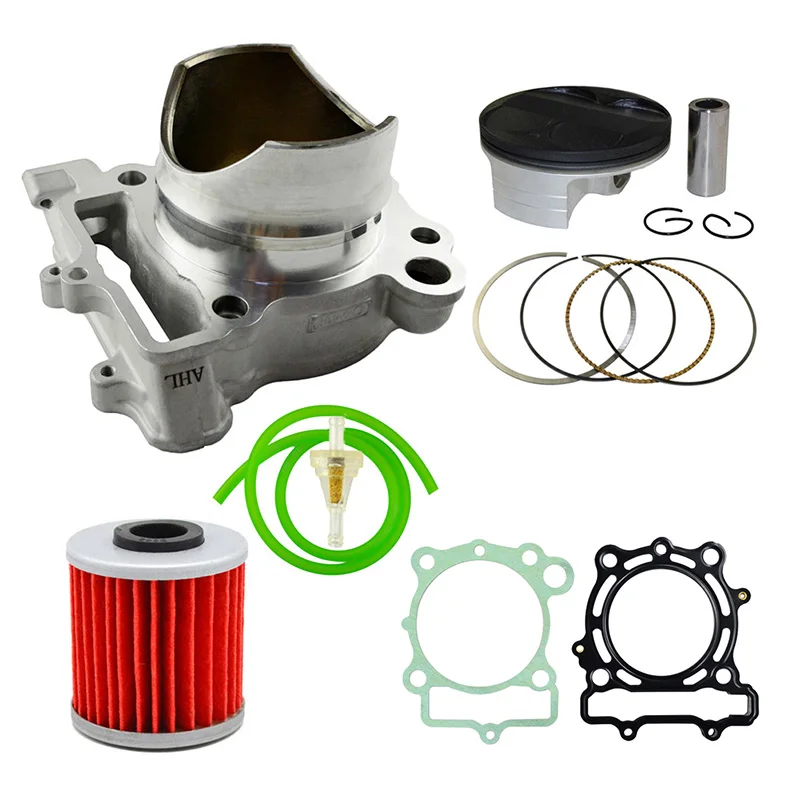 AHL Bore Size 77mm Air Cylinder Block & Piston & Rings &Oil Tube & Oil Filter & Fuel Filter Kit For Kawasaki KXF250 2009-2016