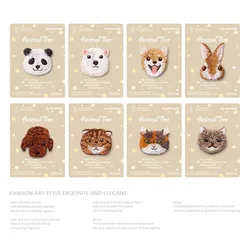 1 Piece Cute Dog Panda Rabbit Embroidery Animal Sticker Cloth Paste Hole DIY Accessories Iron On Kids' Clothing Patch