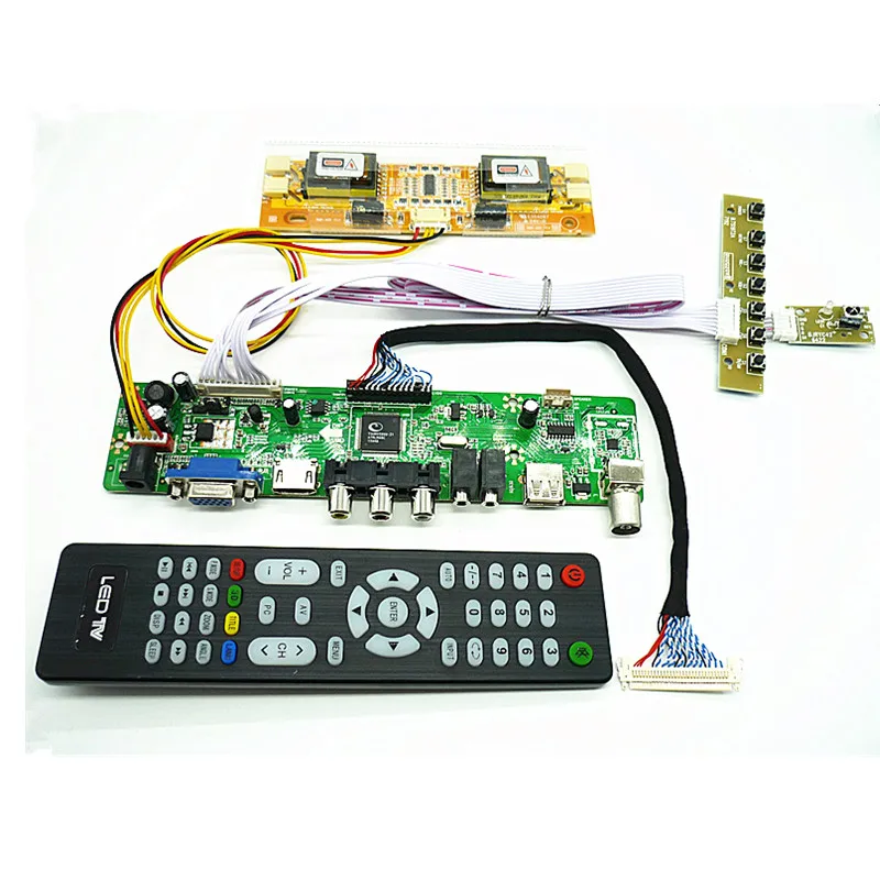 

V56 LCD TV/HDMI/VGA/USB/AV Interface Controller Driver Board for M220EW01 V0 V1 V2 V5 1680*1050 LCD controller board DIY kits