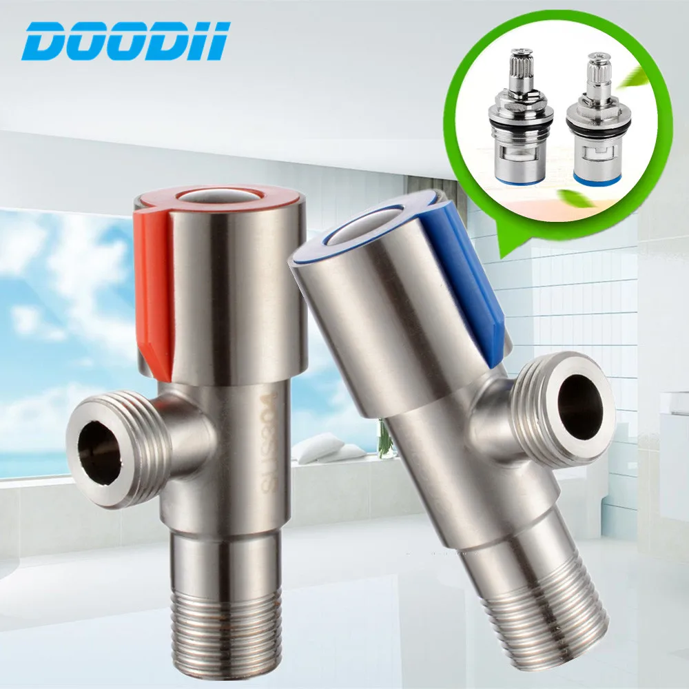 DooDii Angle Valves SUS304  Stainless Steel Brushed Kitchen Bathroom Accessories Angle Valve for Toilet  Sink  BasinWater Heater