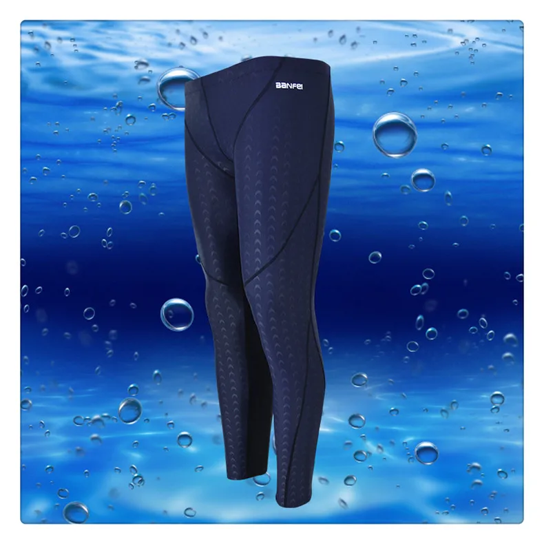 Professional Swimming Pants Men Swimwear long Swimming Trunks Man Swimsuit Men\'s Tights Beach Sport Swim Wear Bathing Suits