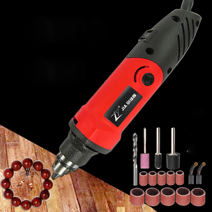 Electric Grinder Multi-Functional Grinding Machine + Accessories Adjustable Speed Polishing Machine Wood Carving Machine