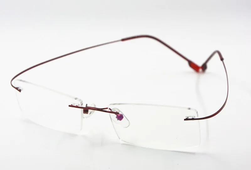 Ultra-light 9 colors fashion rimless glasses frames memory titanium metal eyeglasses frames/prescription rx-able optical frame