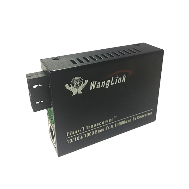 Single Mode Fiber Media Converter, SC Connector, Gigabit Ethernet, 1000Base, 1310nm, 20km, 1 Pair