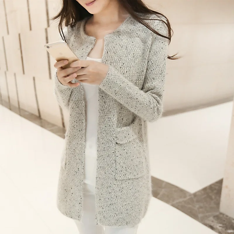 New 2020 Spring Winter Women Casual Long Sleeve Knitted Cardigans Spring Autumn Crochet Ladies Sweaters Fashion  Cardigan SW386