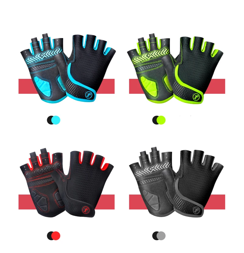 MOREOK-guantes transpirables de medio dedo para ciclismo, antideslizantes, a prueba de golpes, resistentes al desgaste, para verano, unisex