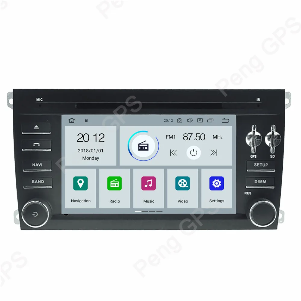 Octa Core CD DVD Player 2 Din Stereo Android 9.0 Car Radio for Porsche Cayenne 2003-2010 GPS Navigation Autoradio Headunit