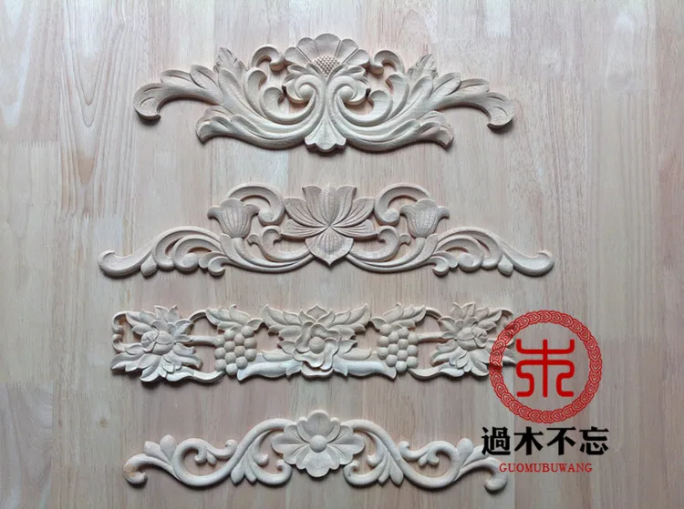 

Do not forget to log Dongyang woodcarving decoration Home Furnishing European furniture door core door decals vertical floral fl