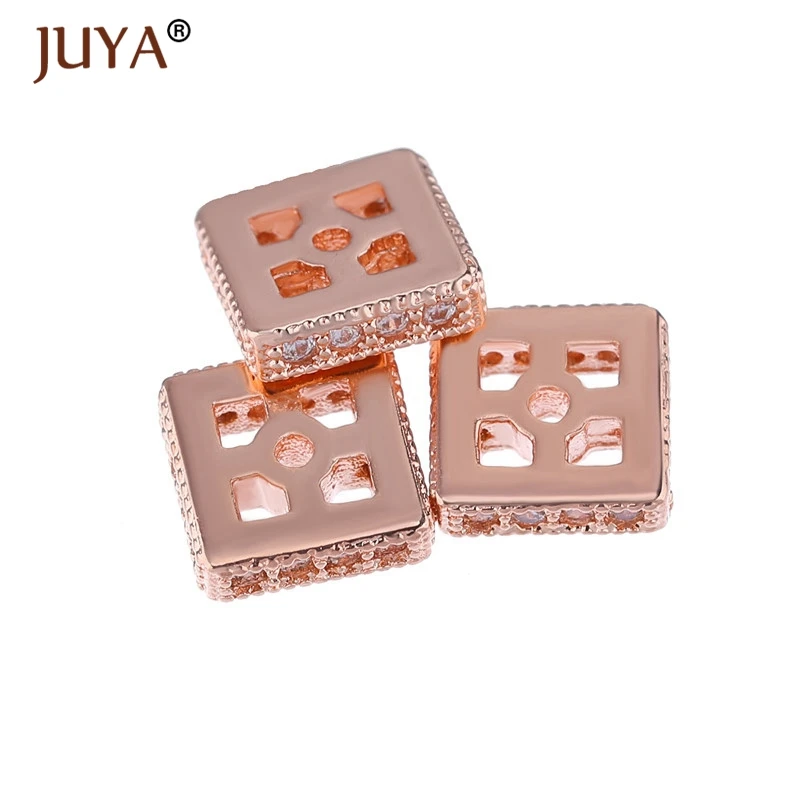 Supplies For Jewelry Wholesale 10pcs Square Spacer Beads For Jewelry Making DIY Pearl Beaded Bracelet Necklace Accessories