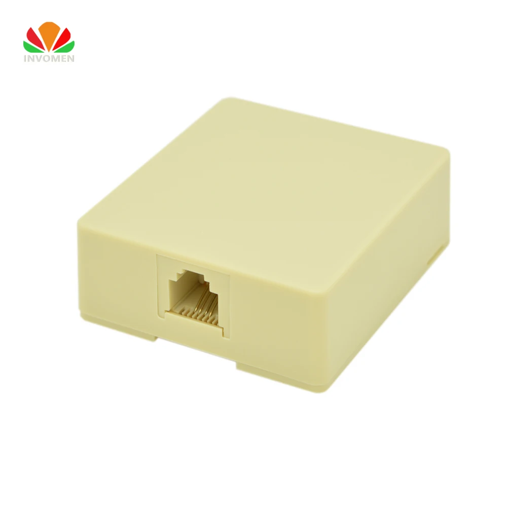 Telefone de mesa Junction Box Terminal Fiação CAT3 Cabo de Extensão Adaptador 6P4C RJ11 Conector para Telefone Digital Analógico 1 Porta