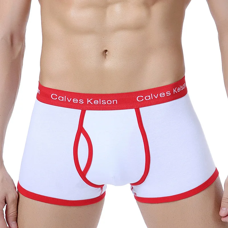 CalvesKelson 1Pcs Brand Boxer Mens Underwear Cotton Men Big Short Colorful Breathable Solid Flexible Shorts Boxer Underpants