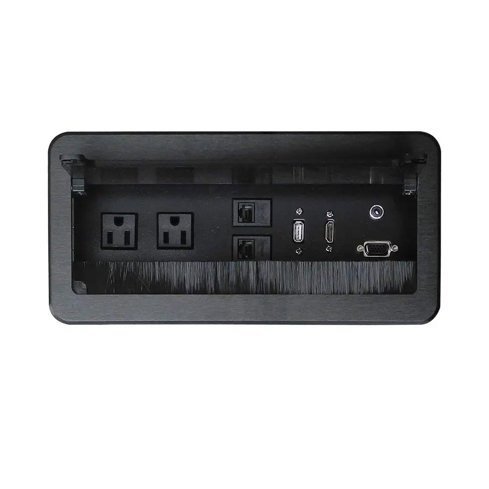 Tabletop Multimedia Connectivity Box Outlet with Power and HDMI free shipping