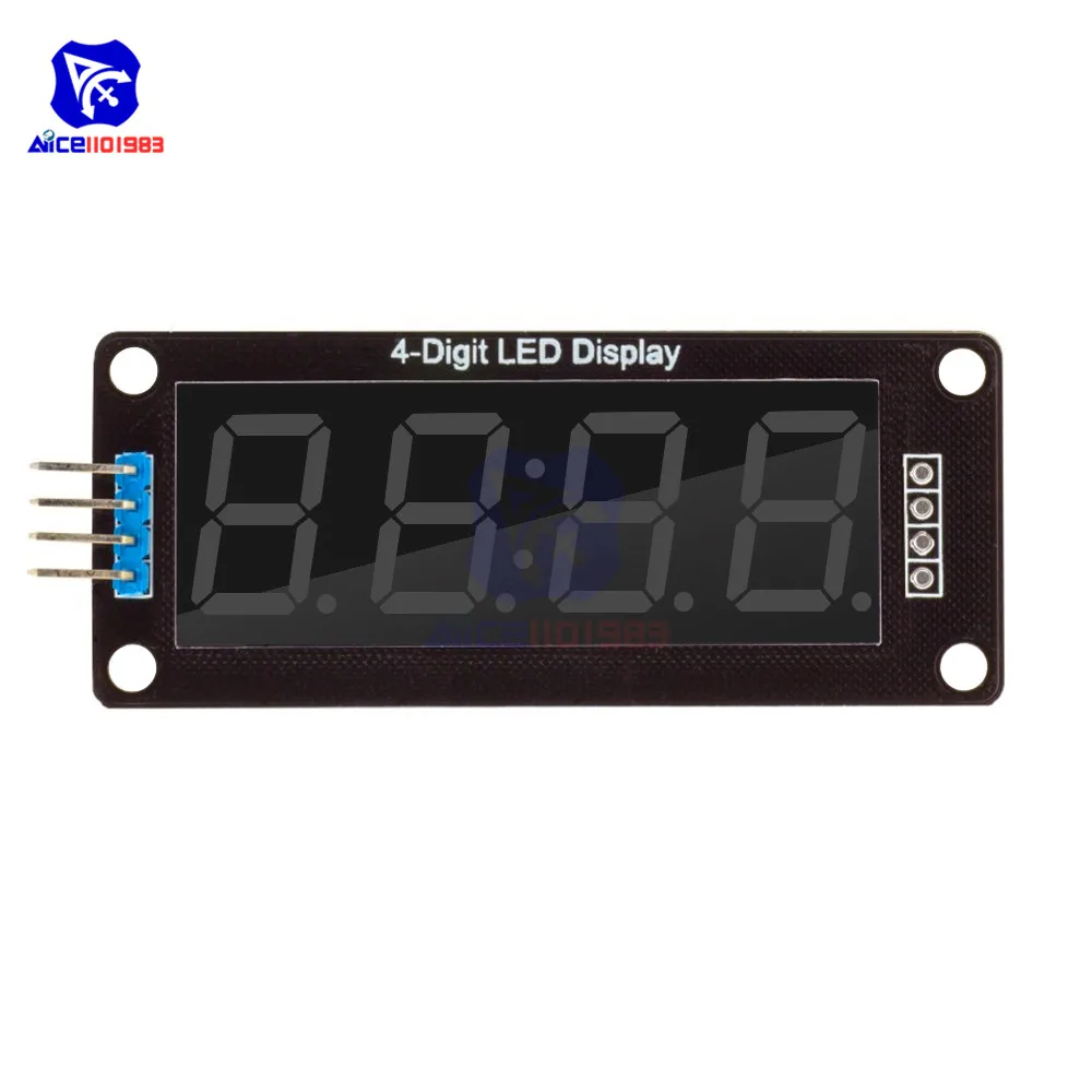TM1637 0,56" 4-Bit LED-Digitalröhrenanzeige 7 Segmente Gelb/Weiß/Rot/Grün/Blau Uhrmodul 30x14mm für Arduino – Detail 5