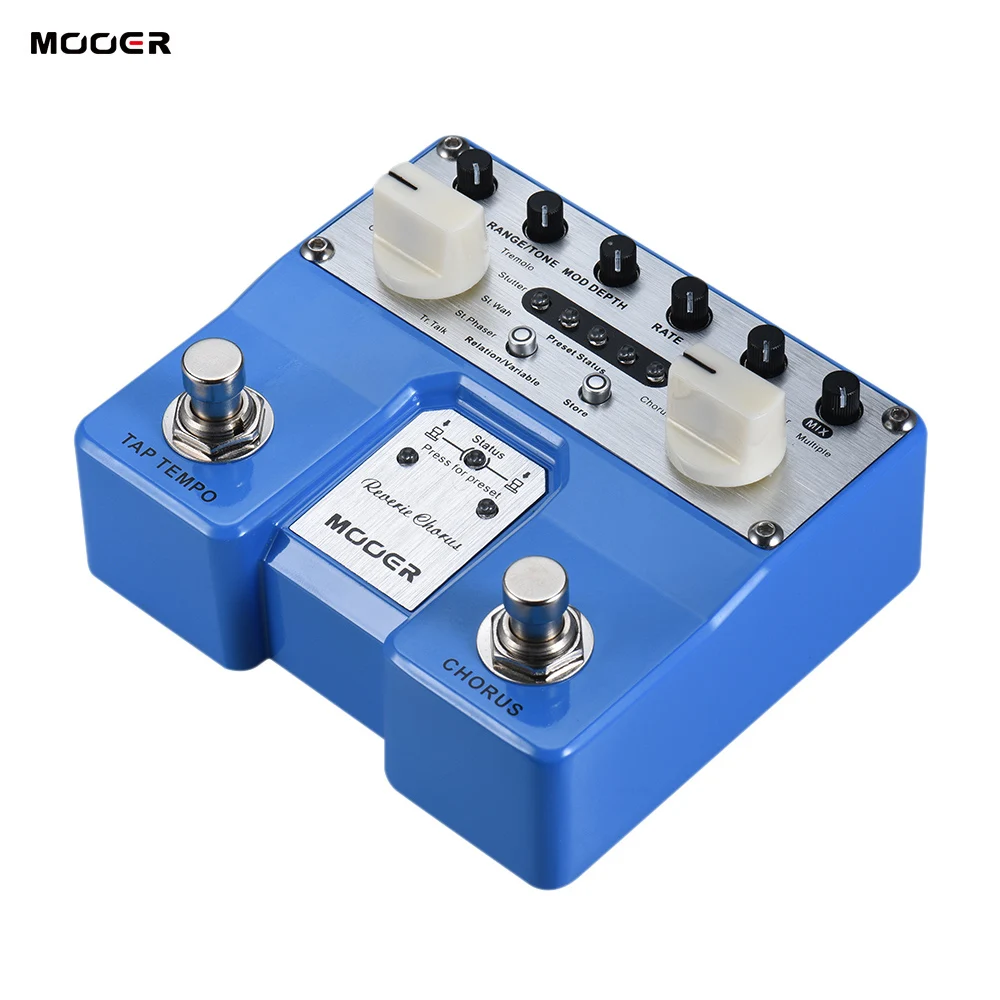 Mooer Reverie Chorus Twin Series Two-channel Stereo Digital Chorus Guitar Effect Pedal True Bypass With Free Pedal Connector