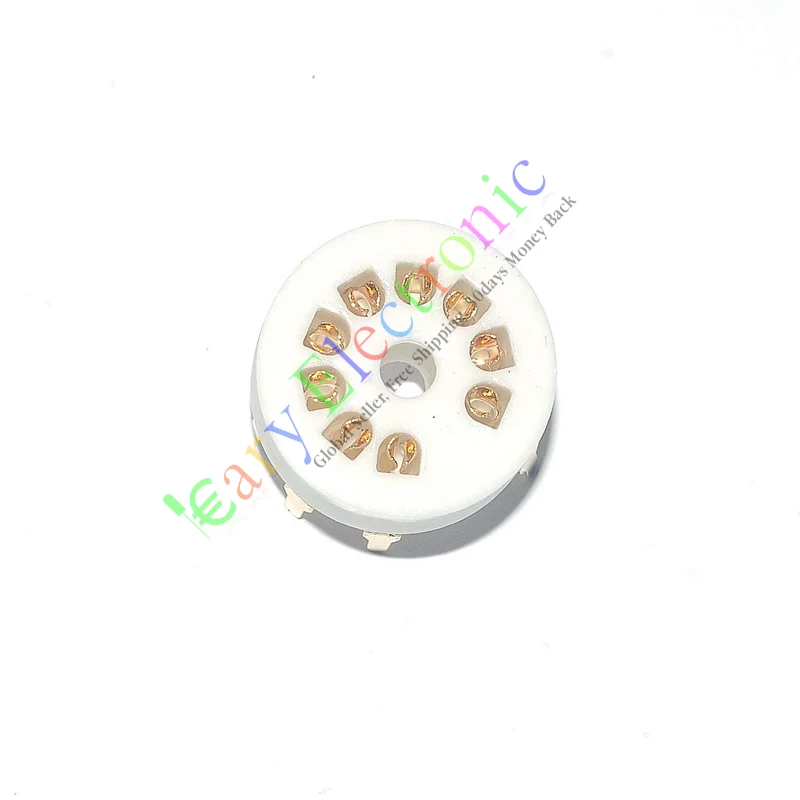 卸売および小売 4pc 9PIN PCB ゴールドセラミック真空管ソケットベース 12AU7 12AX7B ECC83 ラジオ送料無料