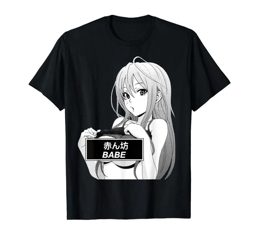 Babe Hentai T Shirt Aesthetic Vaporwave T-Shirt Anime Manga Cotton Men 2019 Summer Sale Pre-Cotton for Men\'S T Shirt Ideas