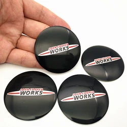 4 pcs Car Wheel Centre Hub Caps Cover Sticker For JOHN COOPER WORKS Logo For MINI Cooper Clubman Cabrio Paceman R50 R52 jcw R55