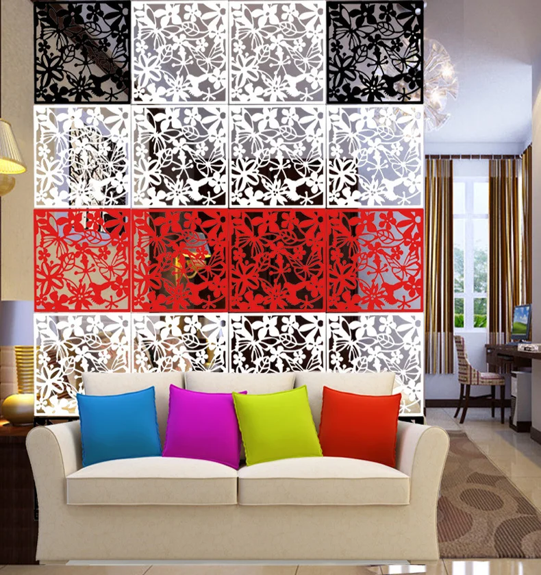 

Simple Hanging Screen for Room, Personalized Wall Stickers, Comfortable Folding Screen, PVC Decorative, 8 PCs/Lot