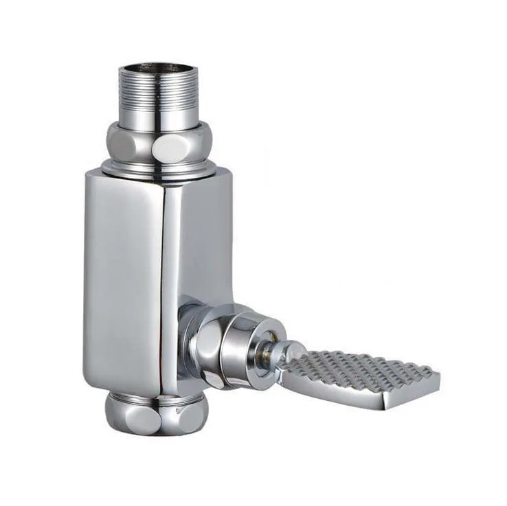 

Foot-pressing type public toilet / WC stool flush valve, Copper squat pan flushing valve, Delay urinal flush valve chrome plated