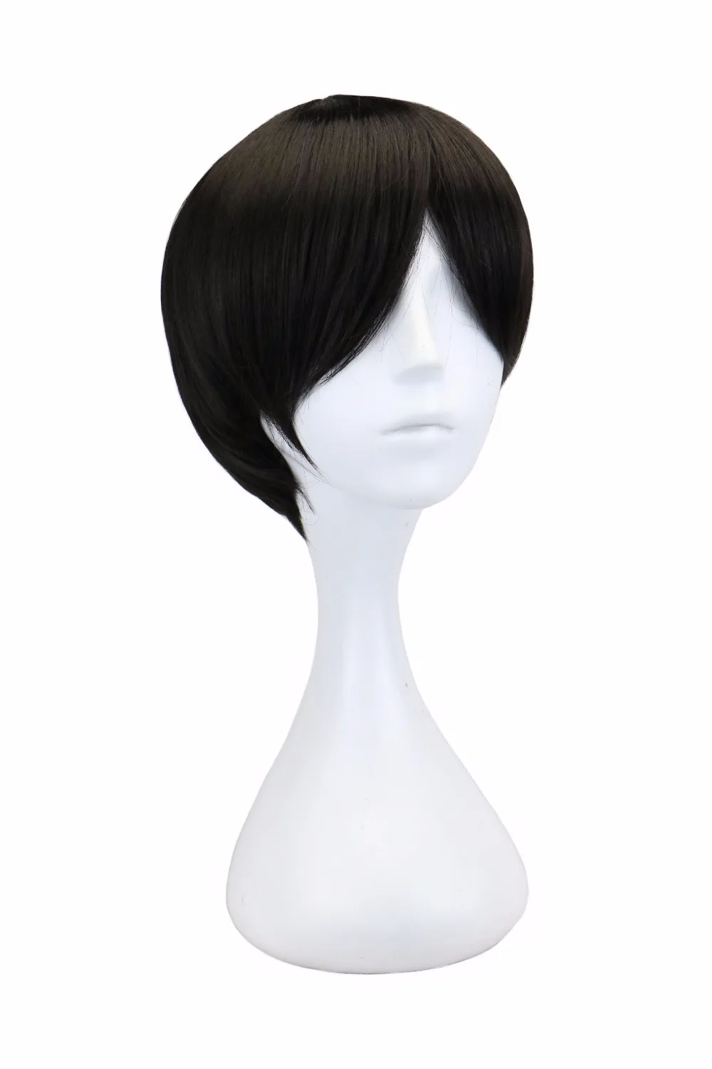 QQXCAIW Men Boy Short Straight Cosplay Men Party Black 32 Cm Heat Resistant Synthetic Hair Wigs