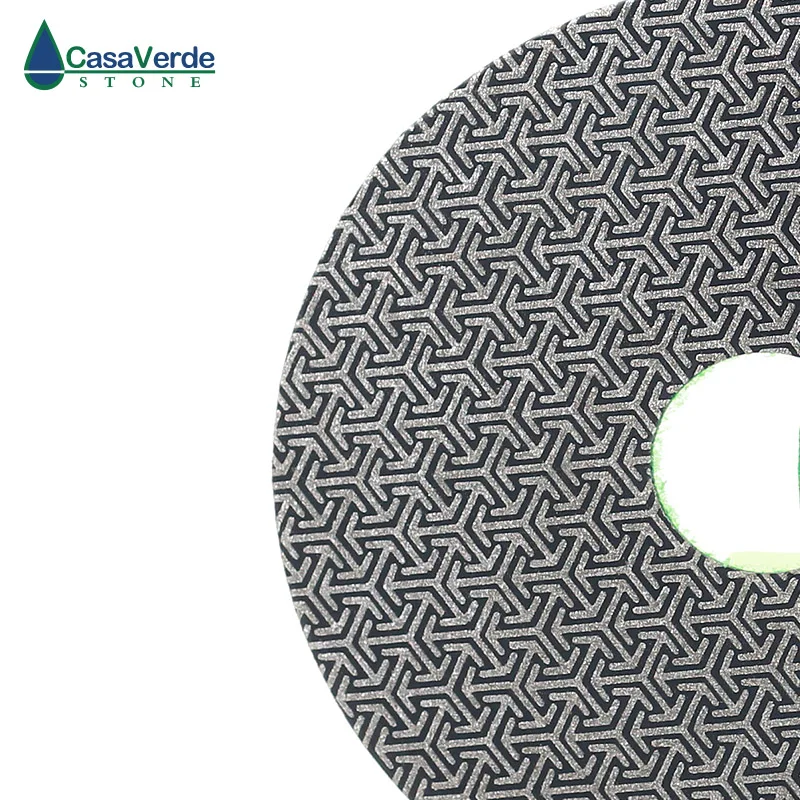 Free Shipping  4 Inch Electroplated Polishing Pads Dry And Wet For Grinding Granite Abrasive