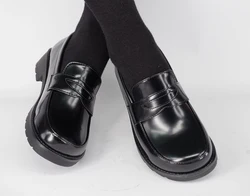 Japanese School Students Uniform Shoes Women Girls Lolita Uwabaki JK Round Toe Cosplay Med Heels