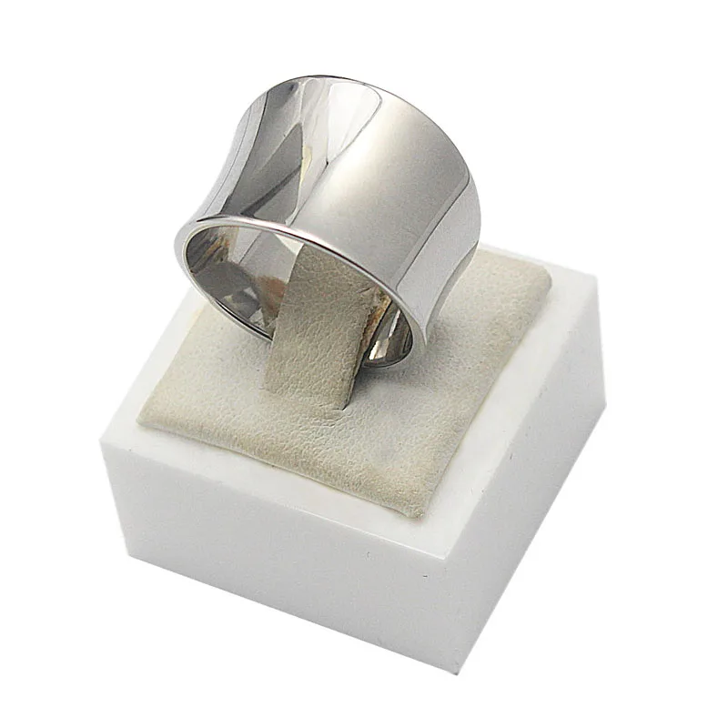 Wedding Rings Fashion Jewelry Stainless Steel Blank Silvery Wide Ring For Women Size 8 6 10 7 9