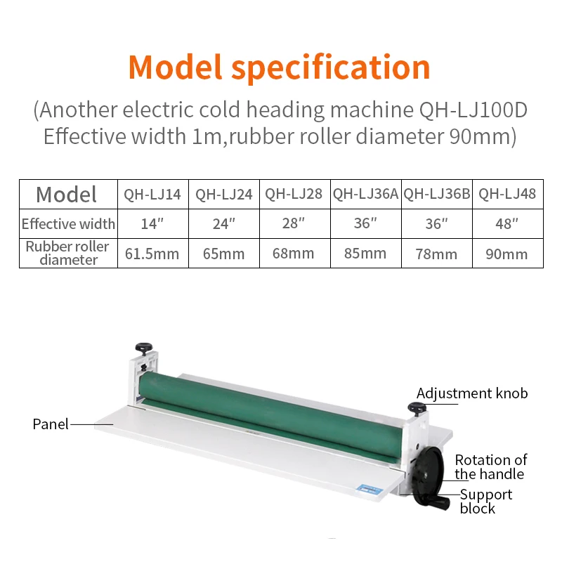 QH-L28 Cold Roll Laminator cold laminating machine 75cm width Laminator machine laminating rollers office laminator 1pc