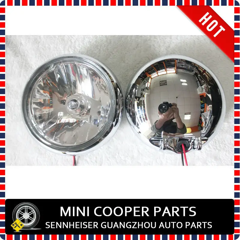 Mini cooper r55/r56/r57, conjunto de luzes prateadas e cromadas com suporte adicional