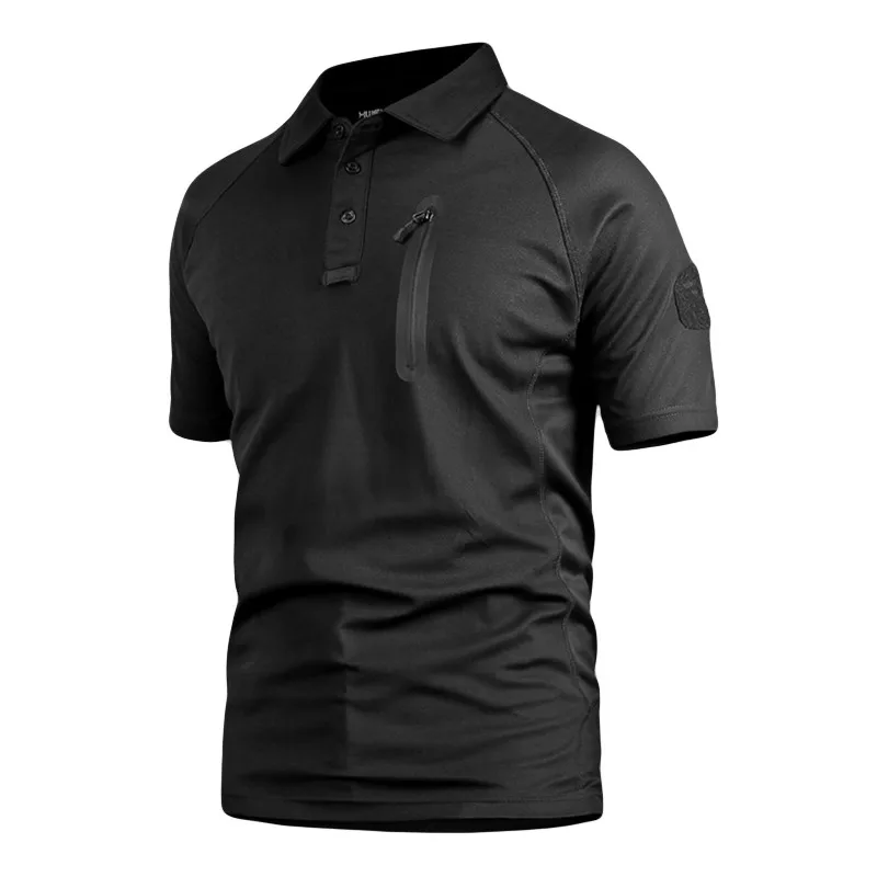 MEGE Summer Coolmax Breathable Fabric Polo For Men,  Men\'s Brand Tactical Army SAWT Quick Dry Polo Shirt