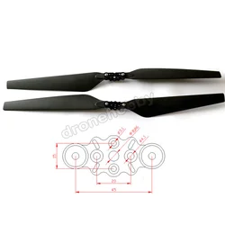 UP2280 / UP2380 Carbon composite folding paddle UFUP 22 / 23 inch propeller for Agriculture drone 6215 Motor