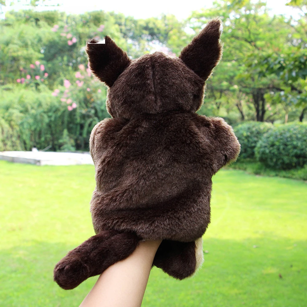 Baby Plush Toy Stuffed Hand Puppet Birthday Gifts Brow And Light Wolf