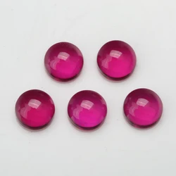 10pcs 3mm~10mm 5# Color Round Shape Cabochon Synthetic Corundum Gems Lab Created Stone