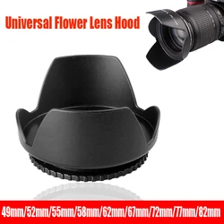 Universal Gegenlichtblende 49mm 52mm 58mm 55mm 62mm 67mm 72mm 77mm 82mm einschraubbare Tulpe Blütenblatt Blume Filter Gewinde Kamera Lente Protect