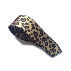 Leopard print slim tie necktie party fashion plaid ties for men cravat 5CM WIDTH