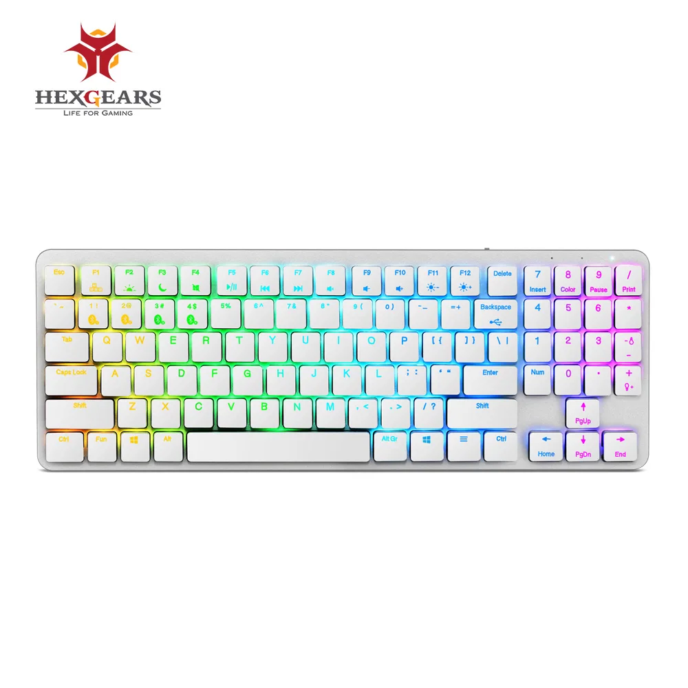 HEXGEARS X1 Bluetooth Keyboard RGB Backlight PBT Keycap Kailh CHOC Switch Keyboard Wireless Portable Mechanical Keyboard