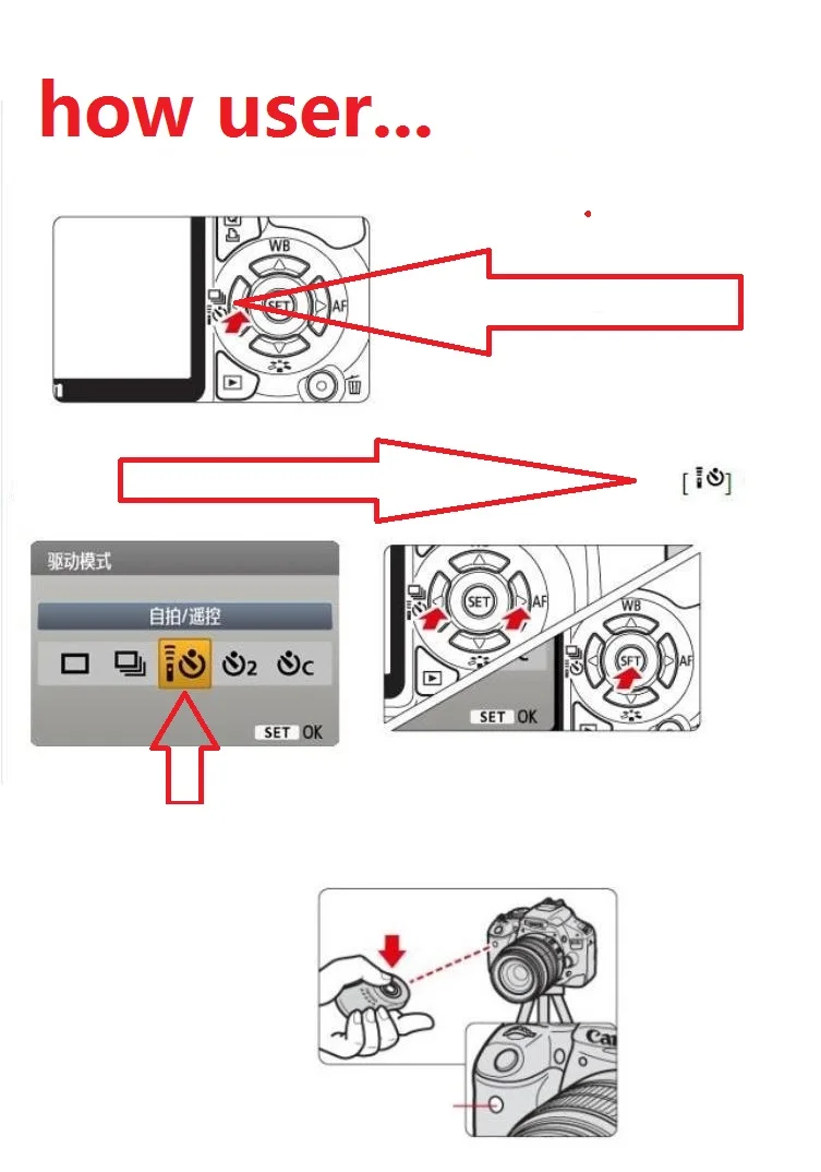 RC-6 For Canon IR Wireless Remote Control EOS 5D IV 5DIII 60D 70D 80D 760D 750D 6D MARK II 550D 600D 7D 5DII 650D