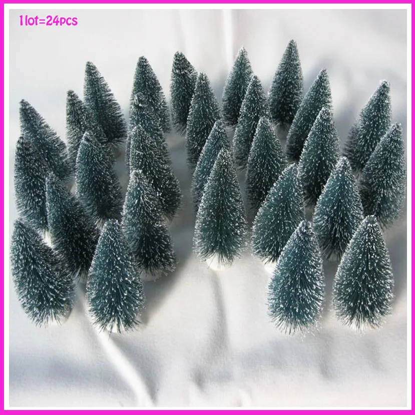 24 pcs Christmas Tree Christmas Decoration Supplies,Christmas Tree A Small Pine Tree. Placed In The Desktop Mini Christmas Tree