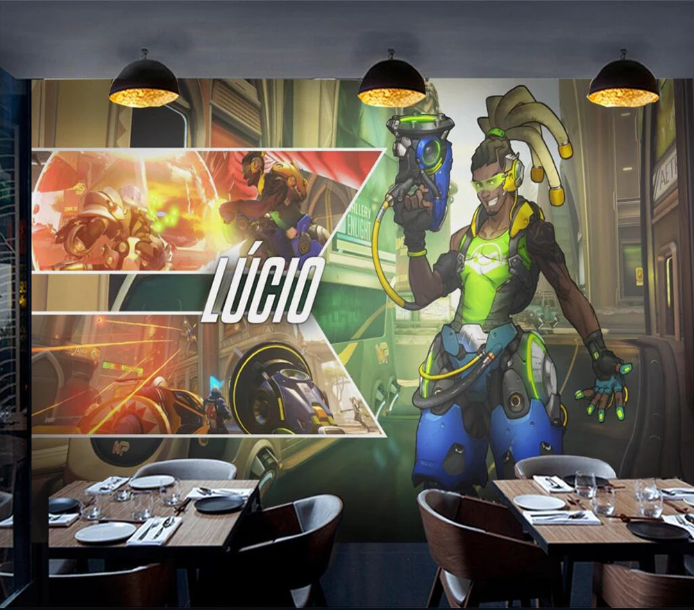 Decorative wallpaper Overwatch Lucio background wall painting