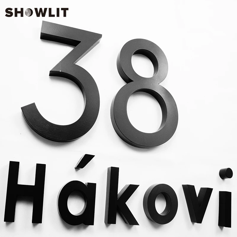 

Stainless Steel Black Modern House Numbers