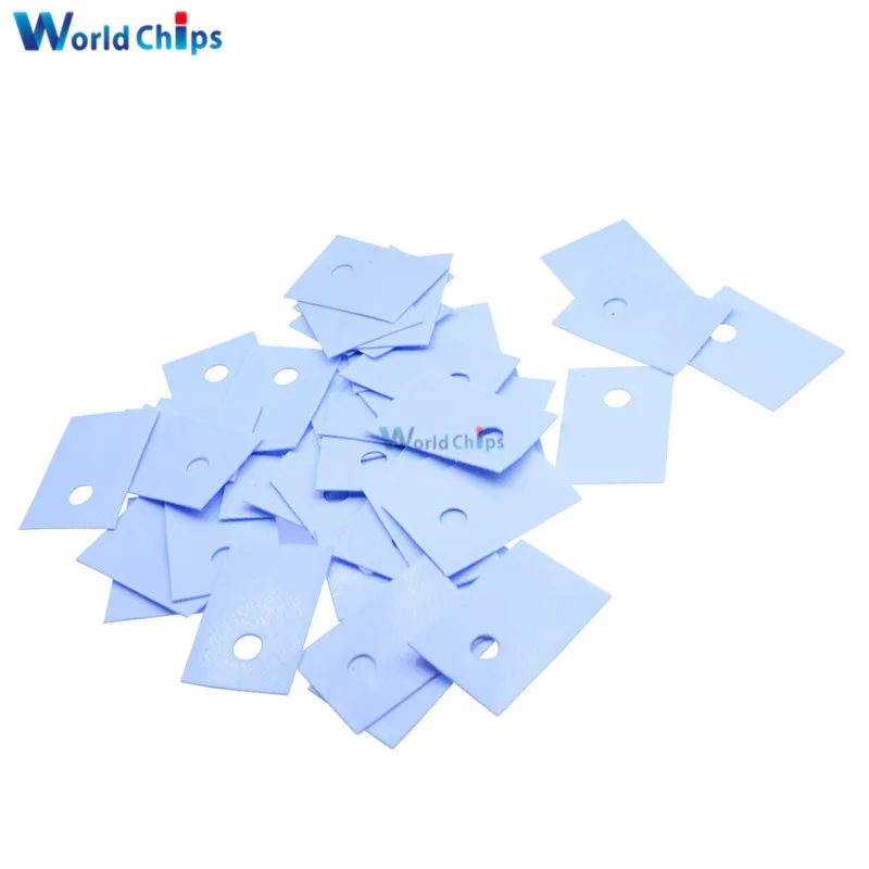 100PCS TO-220 Insulation Pads Silicone Heatsink Shim for Laptop CPU  GPU GOOD