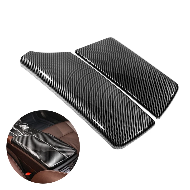 

For BMW 5 Series F10 F18 2011 2012 2013 2014 2015 2016 2017 Carbon Fiber Texture Car Center Control Armrest Box Pad Cover