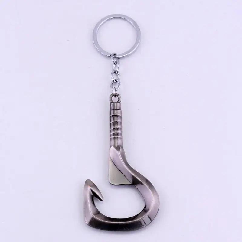 Large style Game Dota 2 Keychain as bottle opener Pudge's Meat Hook Weapon Model porte clef Key ring Pendant jewelry For Men