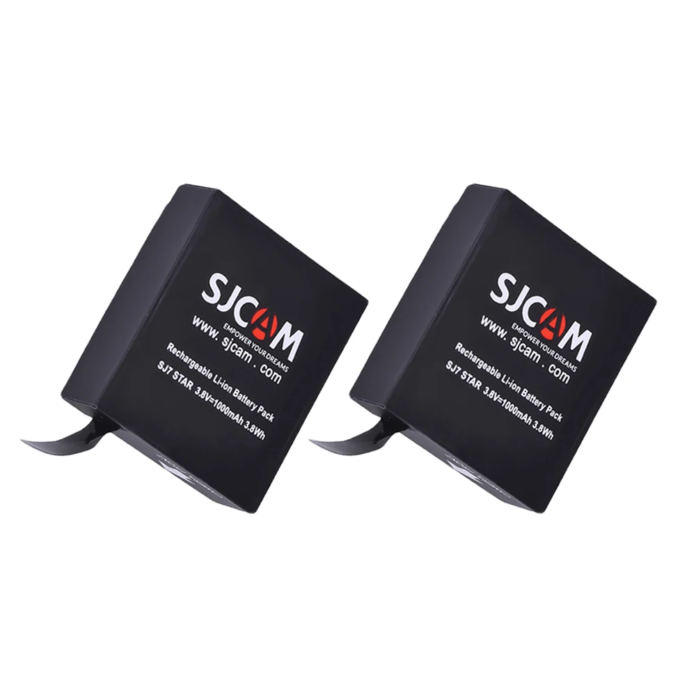 2Pcs 1000mAh 3.8V Original SJCAM SJ7 Star Battery + LED 3-Slot  USB Charger for SJCAM SJ7 Sports DV Camera  Action Sports Camera