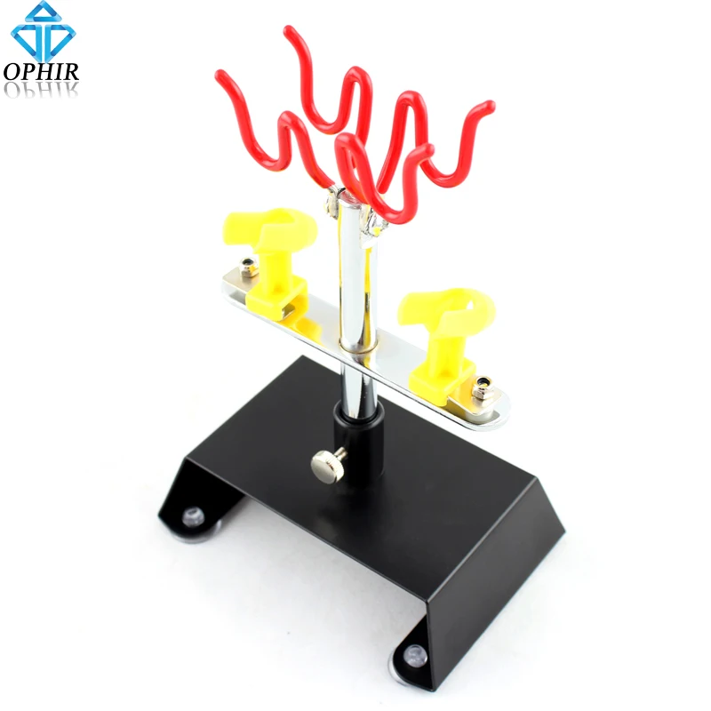 OPHIR 4 Airbrush Gun Holder CLAMP-ON Table Hold Airbrushes Paint Hobby Art Craft Paint Airbrush Kit's Accessory _AC013