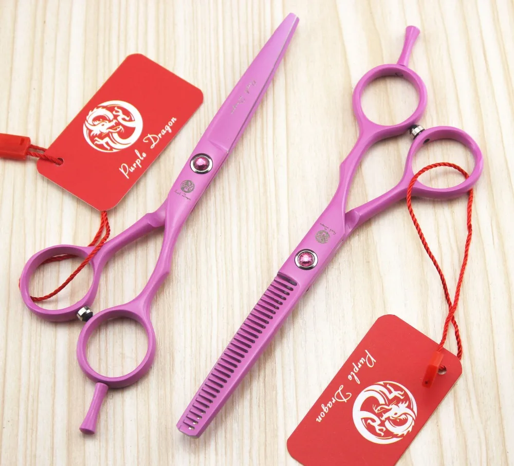 

510# TOPPEST 5.5 Inches Pink Hairdressing Scissors JP 440C 62HRC Home & Salon Cutting Scissors Thinning Shears Hair Scissors