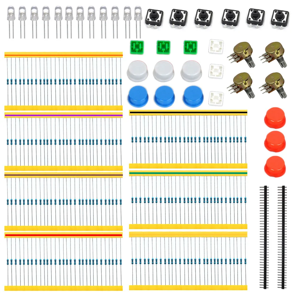 GM Parts Package / Component Package Kit A1 for Arduino project with Resistor+Botton+Adjustable Potentiometer