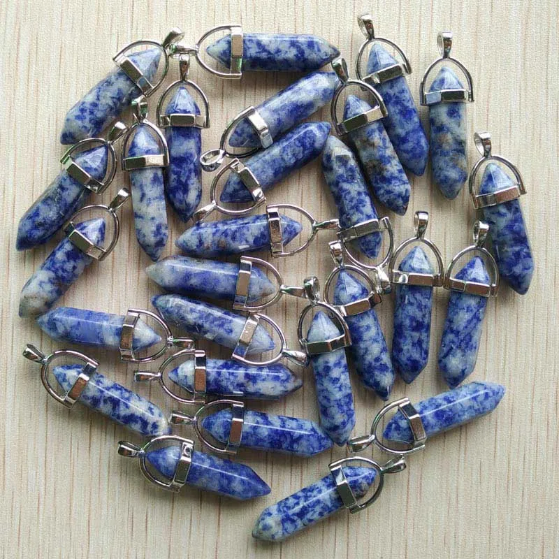 Wholesale Assorted Natural Stone Mixed Pillar Charms