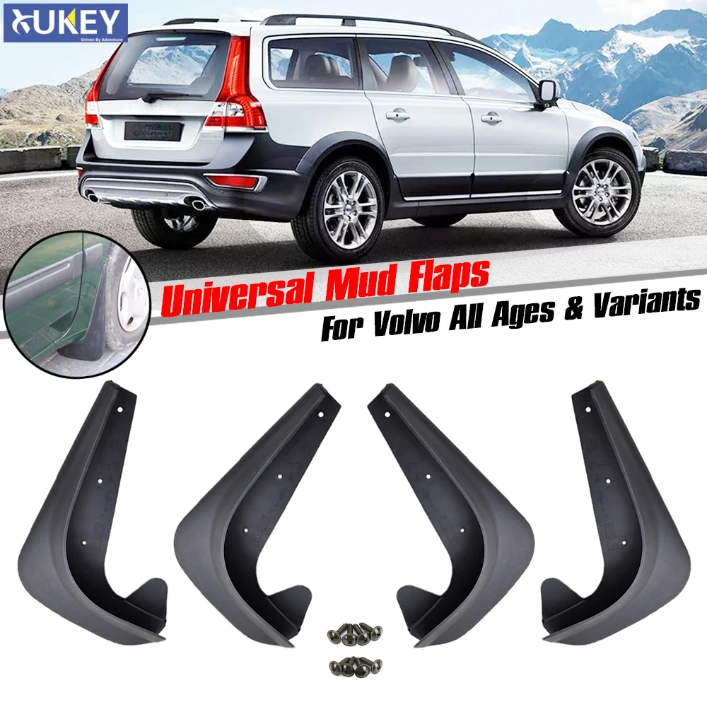 4pcs Universal Mud Flaps Mudflaps Splash Guards Mudguards Front Rear For Volvo C30 S40 S60 S70 S80 V40 V50 V60 V70 XC70 XC90