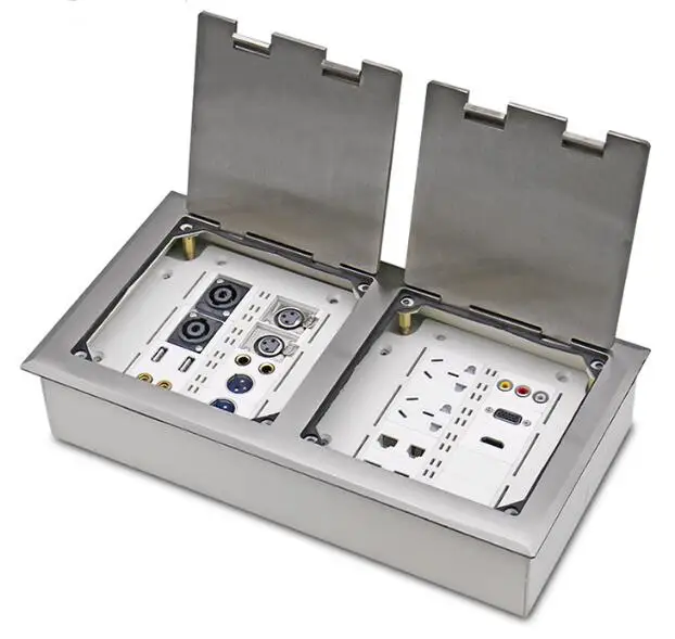 

Insert 180 stainless steel open hidden hdmi audio vga network microphone multimedia socket